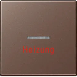 Jung A590HMO Wippe mit Lichtleiter, Aufschrift "Heizung", Duroplast lackiert, Serie A, mokka