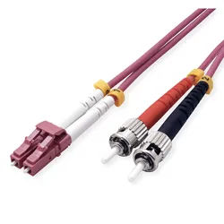 VALUE LWL-Kabel 50/125μm OM4, LC/ST, LSOH, violett, 0,5 m