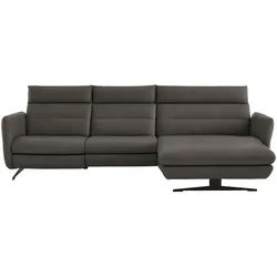 Dieter Knoll Ecksofa , Dunkelgrau , Leder , Echtleder , Nappaleder , Ottomane rechts, L-Form , 300x157 cm , Typenauswahl, Lederauswahl, Stoffauswahl, seitenverkehrt erhältlich, Hocker erhältlich, individuell planbar, Armteil links, Armteil rechts , Wohnzimmer, Sofas & Couches, Wohnlandschaften, Ecksofas