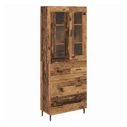 vidaXL Highboard Highboard mit Schubladen 2 pcs Altholz Holzwerkstoff (2 St)