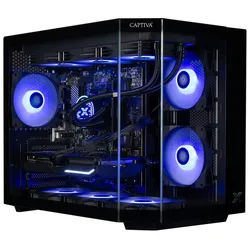 CAPTIVA Highend Gaming R89-740 PC (AMD Ryzen 5 7500F, GeForce® RTXTM 5070 Ti, 32 GB RAM, 2000 GB SSD, Wasserkühlung, WLAN, ohne Betriebssystem) schwarz