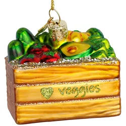 SIKORA Christbaumschmuck BS003 Veggie Box Glas Figur Weihnachtsbaum Anhänger