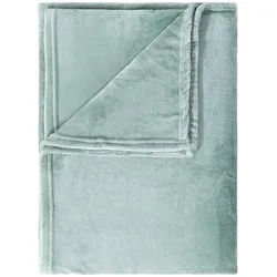 Butlers Plaid Lazy Days , Salbeigrün , Textil , 150x200 cm , Heimtextilien, Wohntextilien, Decken, Fleecedecken