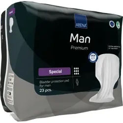 ABENA® Man Premium Special Inkontinenzeinlagen, weiß, Superweiche Einlagen mit Nässeindikator, 1 Karton = 4 Packungen à 23 Stück