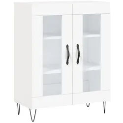 vidaXL Sideboard NA Sideboard Weiß 69,5x34x90 cm Spanplatte Glas Vitrine weiß