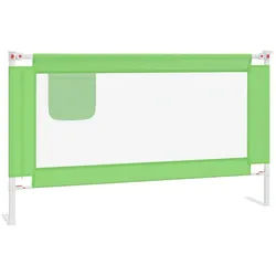 vidaXL Bettschutzgitter, Kleinkind-Bettschutzgitter Grün 140x25 cm Stoff