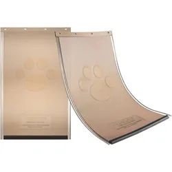 VEVOR Ersatzklappe für Haustiertür, kompatibel mit (VEVOR) Haustiertüren, 346,1 x 600 mm, langlebigere wetterbeständige verdickte PVC-Ersatzklappe für Hundetür mit langem Magnetstreifen (XL)