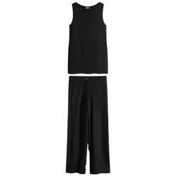The Set Strickhose The Set Trägertop + Hose aus Strick im Co-Ord-Set (2-tlg) schwarz XS