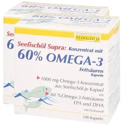 Seefischöl supra mit 60% Omega-3-Fettsäuren (2x 100 St.)