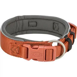 TRIXIE Premium Halsband, extra breit, 40 - 48 cm / 40 mm, rost/grafit