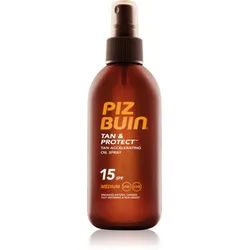 Piz Buin Tan & Protect schützendes Öl für schnellere Bräune LSF 15 150 ml