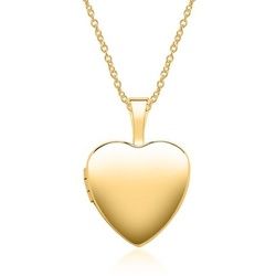 Kette Herz Medaillon aus 585er Gold gravierbar