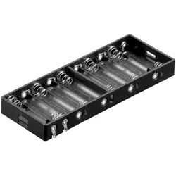 Batteriehalter für 10x Mignon mit Lötanschluss – Batterie Halterung Elektronik, mit Lötanschluss Kabel (Kunststoff)