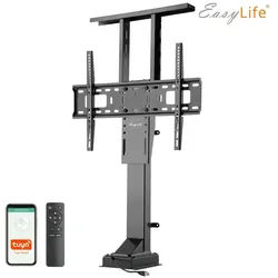 EasyLife TV-Ständer TV Lift/Bodenständer mit Fernbedienung, 37-65", VESA 600x400 (schwarz), (bis 65 Zoll)