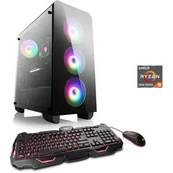 CSL Gaming-PC "Theseus V24597", bunt (schwarz), Microsoft Windows 11 Home (64 Bit), 32 GB RAM 1.000 GB SSD, Desktop-PCs