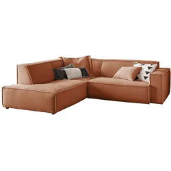 ECKSOFA SAMU Braun Cord
