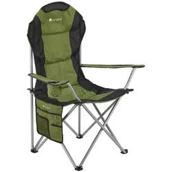 Juskys Campingstuhl Lido grün mit Flaschenhalterung & Tragetasche , Grün , Textil , 62x102x62 cm , Gartenmöbel, Gartensessel, Gartenstühle