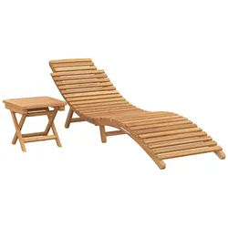 vidaXL Gartenliege Sonnenliege 2 pcs Braun 198 x 55 x 58,5 cm Massivholz, 2 St.