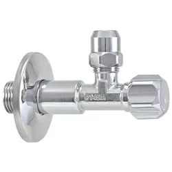 ALBERTONI Eckventil 1/2'' x 3/8'' - verchromt - lange Bauform - mit Schieberosette (Ø 56 mm)