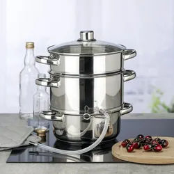 Haushalt International HI 22052 Entsafter Dampfentsafter aus Edelstahl