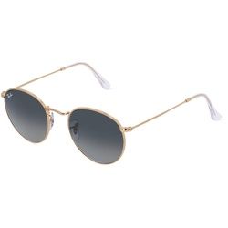 Ray-Ban RB3447 Herren-Sonnenbrille Vollrand Rund Metall-Gestell, Gold