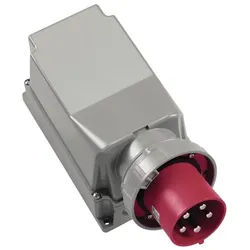 ABL CEE-Aufbaugerätestecker 5-polig 125A 9h G54S25 230V/bl IP67 Schraubkl abgew Kunststoff