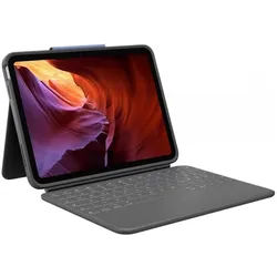 Logitech Rugged Folio for iPad (10th gen) - Tastatur - DE-Layout - grau Tablet-Tastatur grau