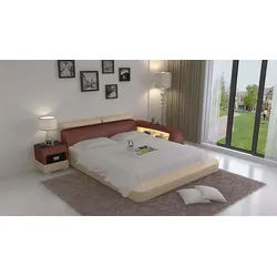 JVmoebel Polsterbett Designer Bett LB8801 mit modernem Design und hochwertiger Verarbeitung (Bett LB8801), Made in Europa 220 cm