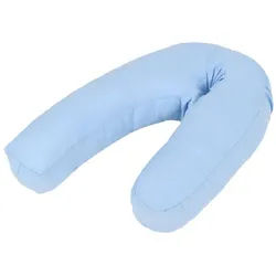 vidaXL Stillkissen, Schwangerschaftskissen J-förmig 54x(36-43) cm Blau