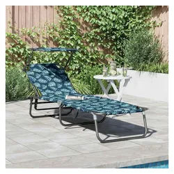vidaXL Gartenliege, Klappbare Sonnenliege Mehrfarbig 190 x 57 x 81 cm Oxford