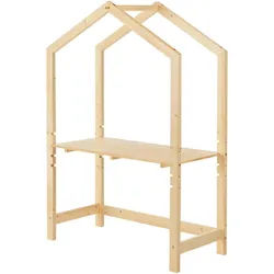 [en.casa] Kinderschreibtisch Suså , Beige , Holz , 60x160x50 cm , Babymöbel & Kindermöbel, Kinderzimmer & Jugendzimmer, Kinderschreibtische