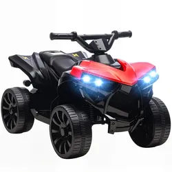 Aiyaplay Kinder-Elektroquad 6V Kinderquad mit Vorwärts-, Rückwärtsfunktion, Musik , Rot , Metall , 42x45x70 cm , unisex , Freizeit & Co, Gartenspielzeug, Kinder-Elektrofahrzeuge