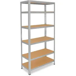 shelfplaza HOME 230x80x40 cm Schwerlastregal in verzinkt mit 6 Böden und 145 kg Traglast pro Boden