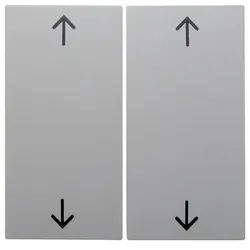 Berker Wippen mit Aufdruck Symbol Pfeile (polarweiß, glänzend)