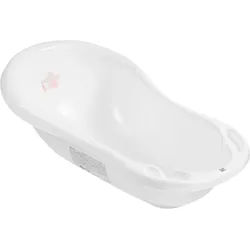 Hylat Baby Babybadewanne Hylat Baby Badewanne Set - für Neugeborene und Babys – Lite, Friends, (1-teilig, 1-tlg), Babybadewanne klein 86 cm mit Abfluss - Weiß