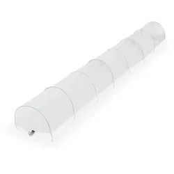 Relaxdays Folientunnel , Transparent , Kunststoff, Metall , 40x47x500 cm , Gartenzubehör, Hochbeete