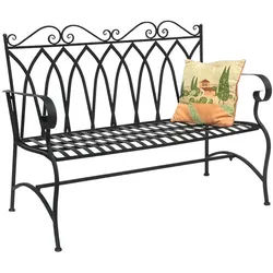DanDiBo Gartenbank Metall 2 Sitzer Dunkelbraun 120 cm 18940 , 120x96x55 cm , Gartenmöbel, Gartenbänke