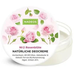 Nadeos Natürliche Deocreme Rosenblüte 40 g