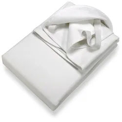 SETEX Wasserdichter Molton Matratzenschutz, 2-lagig, 90x220cm, Matratzenschoner aus 100% Baumwolle, Eckgummis, weiß
