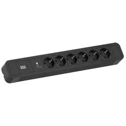 Bachmann Steckdosenleiste 6-fach schwarz 2m 35° 350.022 IP20 ÜSS 1,5qmm