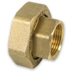 Messing Gewinde-Fitting Schaft flachdichtend mit Kappe für Rundelemente (Ausführung: 1 1/4''IG - 2'' IG)