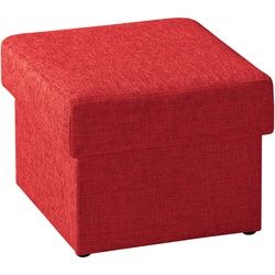 Novel Hocker , Rot , Textil , quadratisch , 55x45x55 cm , Stoffauswahl, Stauraum , Wohnzimmer, Sessel, Hocker, Sitzhocker