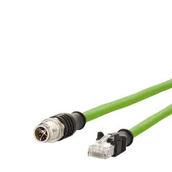 METZ CONNECT Verbindungsleitung M12 ST-RJ45 ST, 8-pol X-kodiert, gerade-gerade, 10 m