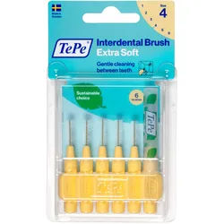 TePe Interdentalbürsten Extra Soft 0,7 - 1,3 mm gelb Zahnbürste 6 St 6 St Zahnbürste