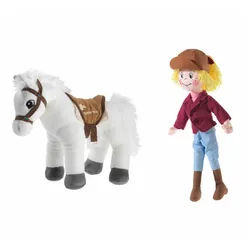 Heunec® Plüschfigur Bibi & Tina Puppe Bibi und Pferd, 15 cm bunt