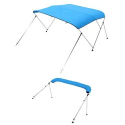VEVOR Bimini Top Bootsverdeck Bootdach Sonnenverdeck Blau 3 Bögen 185-198cm