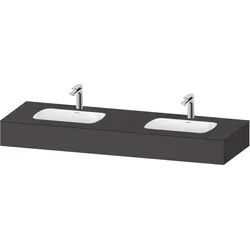 Duravit Qatego Einbauwaschtisch mit Konsole Graphit Matt 1600x550x170 mm - QA4695049490000 QA4695049490000