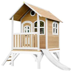 Ambia Garden Spielhaus , Braun, Weiß , Holz , Hemlocktanne , 287x231x191 cm , EN 71, CE, FSC 100% , Freizeit & Co, Gartenspielzeug, Spielhäuser