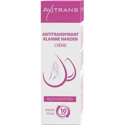 Axitrans Schwitzige Hände Antitranspirant Handcreme Alle Hauttypen Tube 50ml