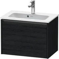 Duravit Ketho.2 Waschtischunterbau wandhängend Eiche Schwarz Matt 610x390x440 mm - K25055016160000 K25055016160000